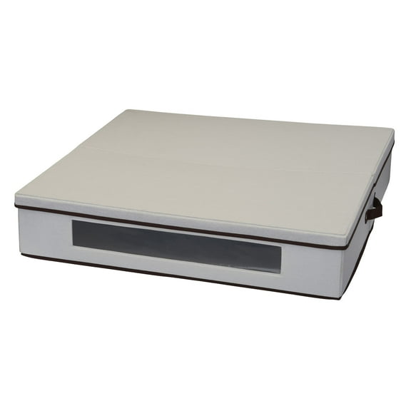 Household Essentials Wreath Storage Container, 30 Inch Wreath Storage Box with Handles, Sturdy Sides, Keeps Wreaths Free of Dust and Pests in Storage, Natural