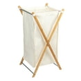 thumbnail image 1 of Household Essentials X-Frame Bamboo Hamper, Washable Natural Liner and Bamboo Frame, Eco-Friendly and Renewable, Folds for Storage, Simple and Chic, 1 of 12