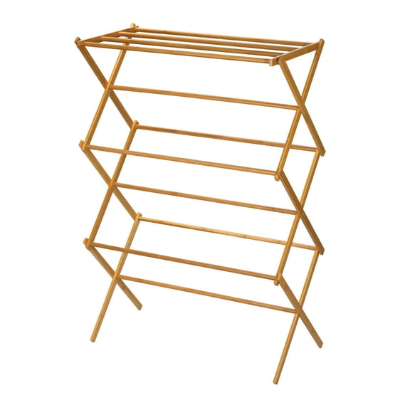 Household Essentials X-Frame Clothes Drying Rack: Stabile Frame, Smooth Rods, 23.8 Ft Hanging Space