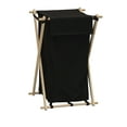 thumbnail image 1 of Household Essentials X-Frame Wood Laundry Hamper, Folding Wood Frame with Washable Poly-Cotton Bag, 1 of 7