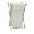 thumbnail image 1 of Household Essentials X-Frame Wood Laundry Hamper, Folding Wood Frame with Washable Poly-Cotton Bag, 1 of 7