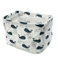 Household Fabric Whale Pattern Makeup Storage Bin Basket Closet Box ...