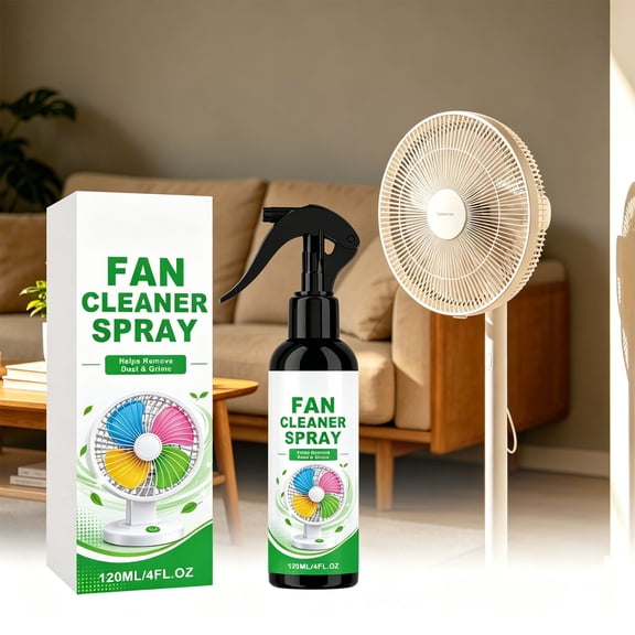 Household Fan Cleaner Spray, No-Rinse Deep Cleaning Solution for Ceiling, Floor and Desktop Fans, Grease and Dirt Remover