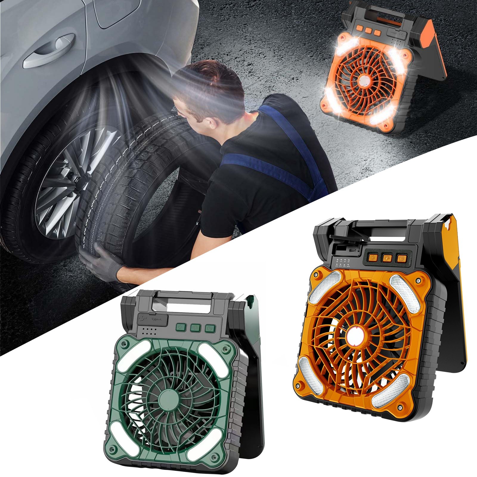 Household Fans Flash Sale! Solar Powered Camping Fan with Lights Battery Powered Outdoor Fan Led –10000Mah 10400Mah Rechargeable Tents Fans Ventilador for Home & Outdoor Activities Stay Clearance