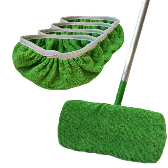 Household Flat Mop Replacement Cover for Wet and Dry Use, Plush Fleece Fabric with Enhanced Dust Absorption for All Floor Types, Machine Washable Design for Repeated Cleaning Y