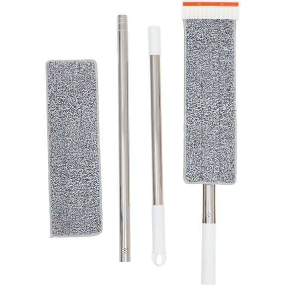 Milisten Self Squeeze Mop with Dual Use Wet and Dry Reusable Mop Pads and 360 Degree Rotating Head