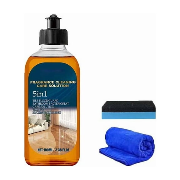 Household Floor Cleaning Solution, Tile Wood Floor Clean and Shiny Stain Removal and Leave Fragrant to Clean 100ml