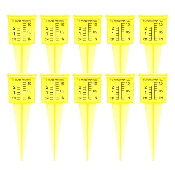 Household Gifts for Family Rain Gauge Container Rainfall Meter Irrigation Pressure Glass Plastic 10 Pcs