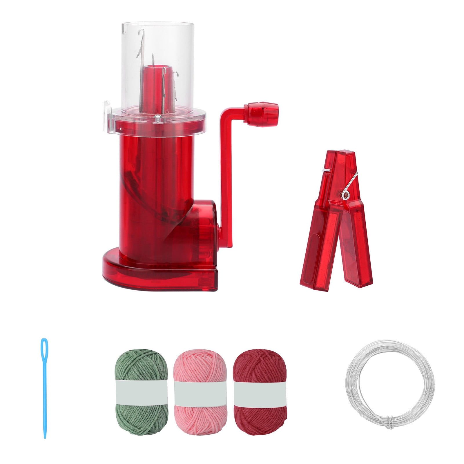 Household Hand Spool Hand Knitting Machine Craft Tool Needle Thread Tool Set for Weaving