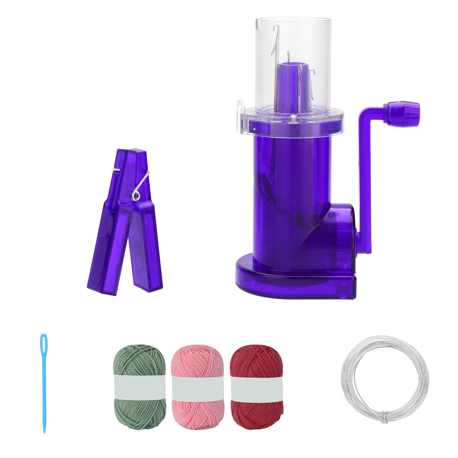 Household Hand Spool Hand Knitting Machine Craft Tool Needle Thread Tool Set for Weaving