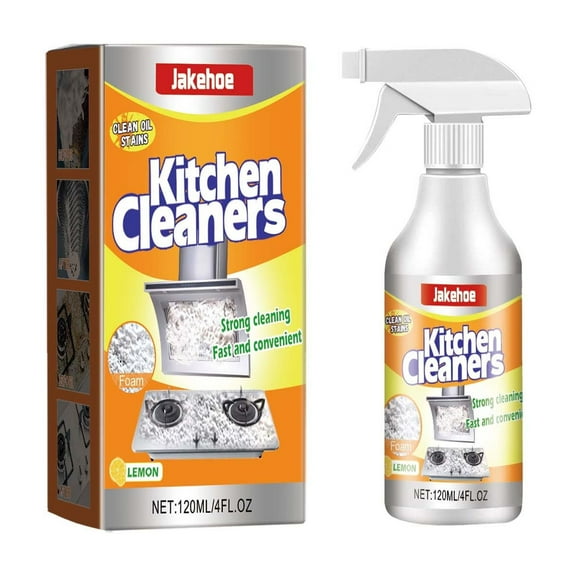 Kitchen foam Cleaner, Stubborn Stains Cleaner, Domestic Cooktops, All-purpose Kitchen Pots and Pan Cleaner Rangehoods, Kitchen Bubble Cleaner Spray, Grime and Grease 4 Fl.oz(120ml)