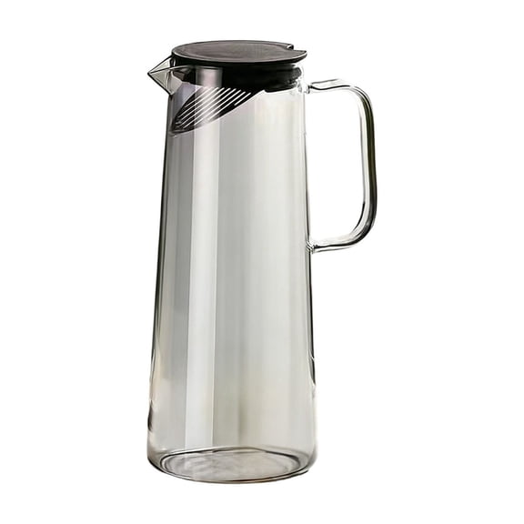 Household High Borosilicate Glass Pitcher Set, Large Capacity Amber Glass with Filter, Heat and Cold Resistant Beverage and Juice Dispenser