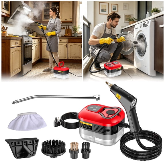 Household High Temperature Steam Cleaner Multi-functional High Pressure Steam Cleaning Machine Portable Steam Washer For Home Surface Engine Interior Daily Deep Cleaning 11.2×6.8×7.0 Inch