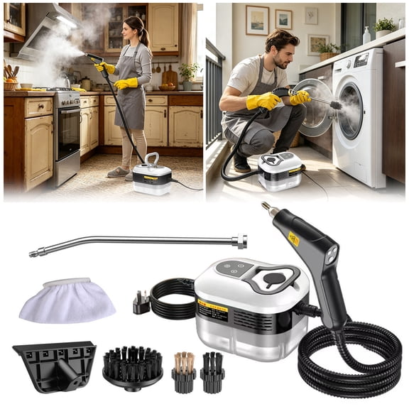 Household High Temperature Steam Cleaner Multi-functional High Pressure Steam Cleaning Machine Portable Steam Washer For Home Surface Engine Interior Daily Deep Cleaning 11.2×6.8×7.0 Inch
