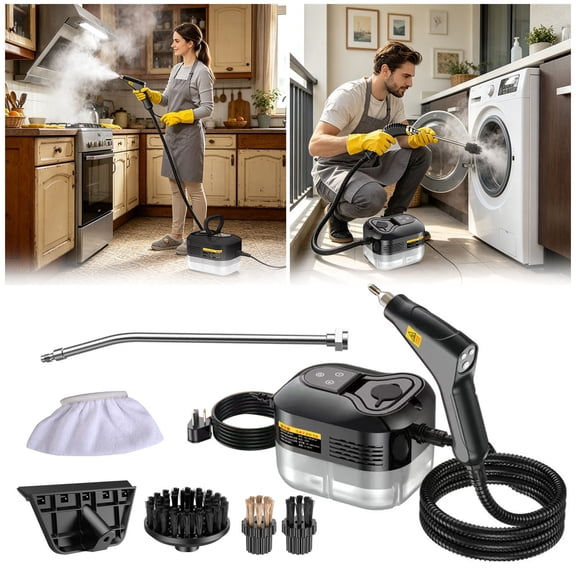 Household High Temperature Steam Cleaner Multi-functional High Pressure Steam Cleaning Machine Portable Steam Washer For Home Surface Engine Interior Daily Deep Cleaning 11.2×6.8×7.0 Inch