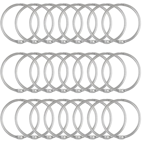 Household Hooks! Fdelink 24X Hook Ring, 24Pcs Shower Curtain Rings Rustproof Decorative Shower Curtain Hooks Metal Round Shower Ring Hooks for Bathroom Shower Rod 2 Inch Silver
