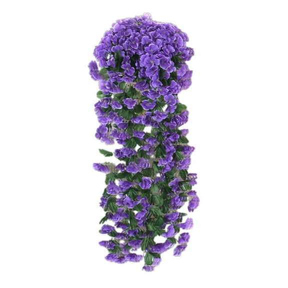 Household Imitation Clearance! FNGZ Simulation Violet Wedding Hanging Silk Flower Window Balcony Decoration Artificial Flower 18 Hydrangea Decoration Flower Purple, 1*Artificial Flower