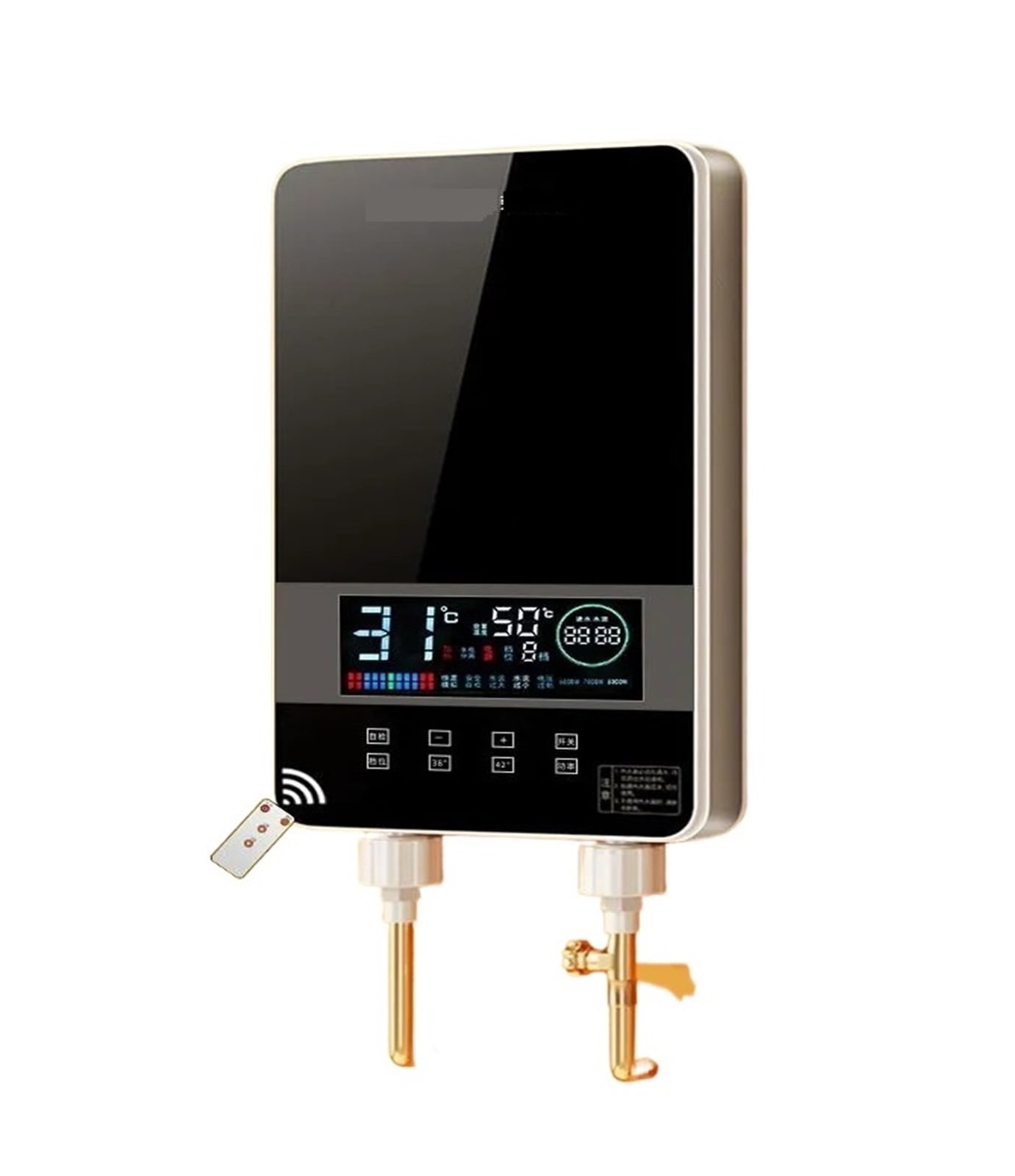Household Instant Electric Water Heater Hotel Smart Shower Machine Hair Salon Fast Water Heater Remote Control LED Touch Screen ,Energy Saving