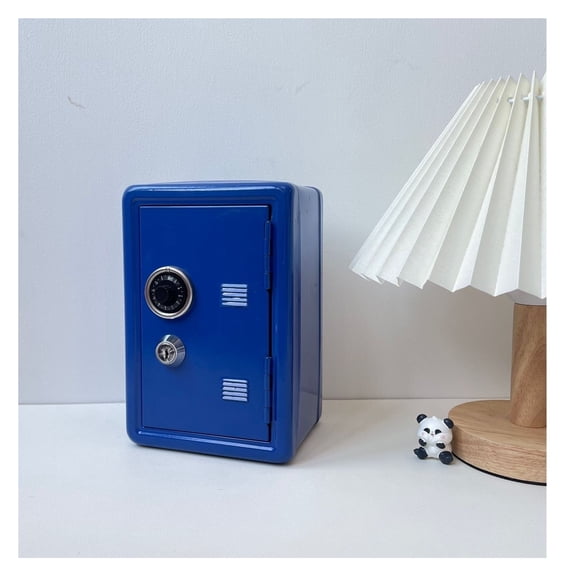 Household Insurance Box Vertical Mini Metal Safe Car Safe Key Insurance Cabinet Desktop Decoration Piggy Bank ,Fireproof Resistant Insulation