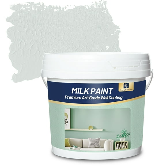 Household Interior Wall Paint, 1 Gallon White - Eggshell & Matte Finish, Scuff/Stain/Mildew Resistant, Low VOC, Washable, Ideal for Home DIY Living Room, Bedroom, Foor, Office, Kitchen & Wall Renovat