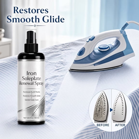 Household Iron Cleaner, Iron, Iron Soleplate Polish, Laundry Iron Maintenance, 50Ml 1.69 Fl Oz Metal Polishing Solution 4.5X1.5 Inch Size Ideal for Regular Upkeep to Extend The