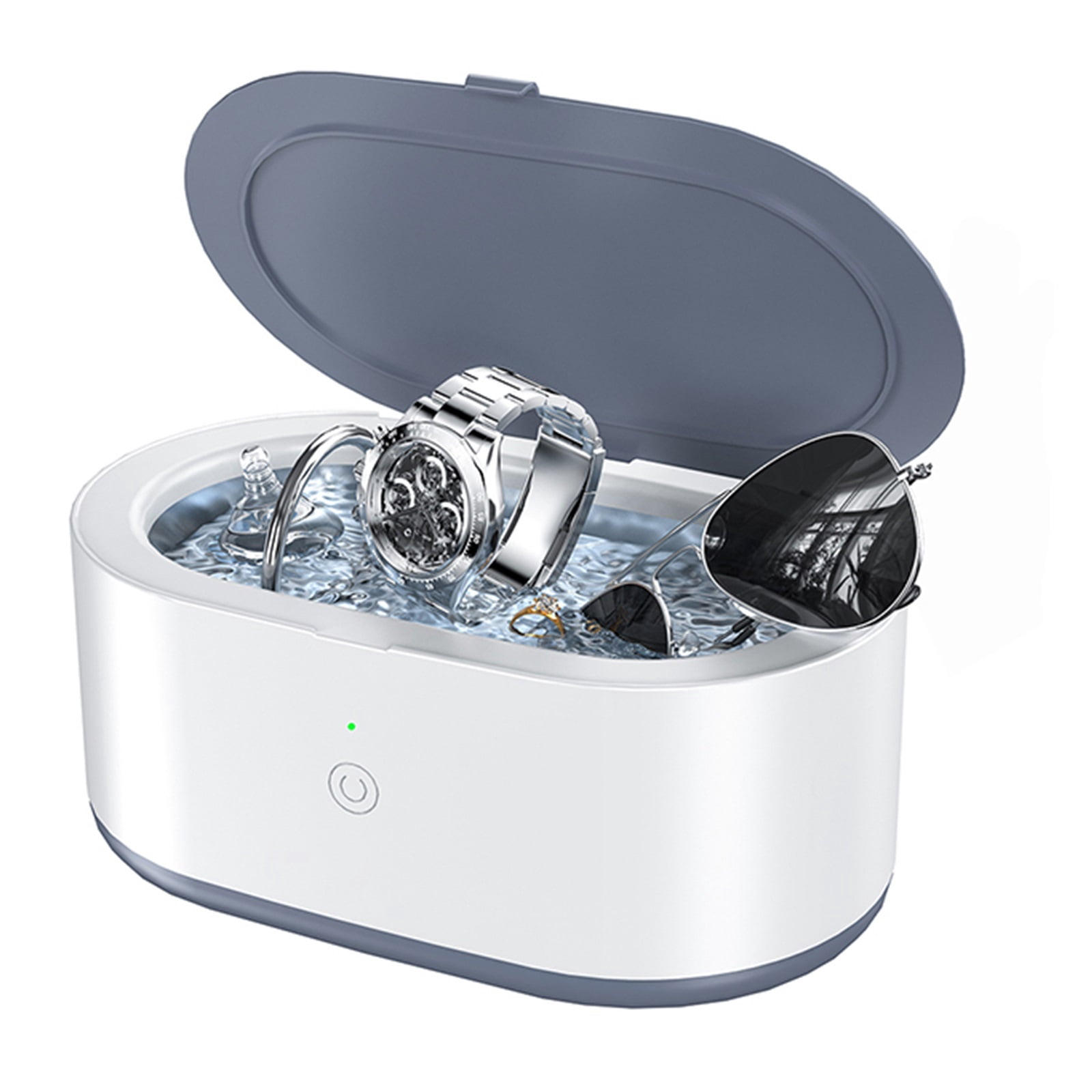 Household Jewelry Ultrasonic Cleaner 600ML Ultrasonic Glasses Jewelry Cleaner 46KH High Dentures Retainer Cleaning for Glasses