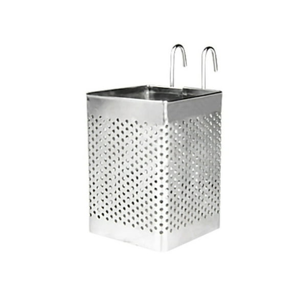 Household Kitchen Accessories With Hooks Hanging Type Chopsticks Fork Spoon Holder Stainless Steel Chopstick Holder Cookware Rack Organizer Cutlery Dryer Drainer Shelf SINGLE GRID