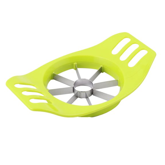 Household Kitchen Plastic Grip Pear Apple Friut Wedger Slicer Corer Cutter Green