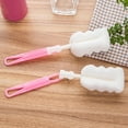 thumbnail image 1 of Household Kitchen Sponge Cleaning Brush for Cups & Bottles | Long Handle for Deep Cleaning | Loofah Pulp Scrubber | 1-Pack, 1 of 3