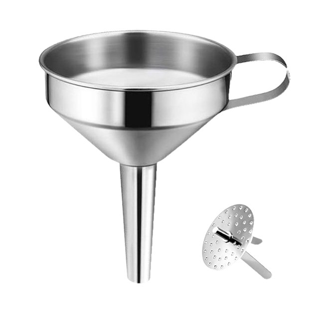 Household Kitchen Stainless Steel Funnel Multifunctional Filter Filter Separating Oil Leakage