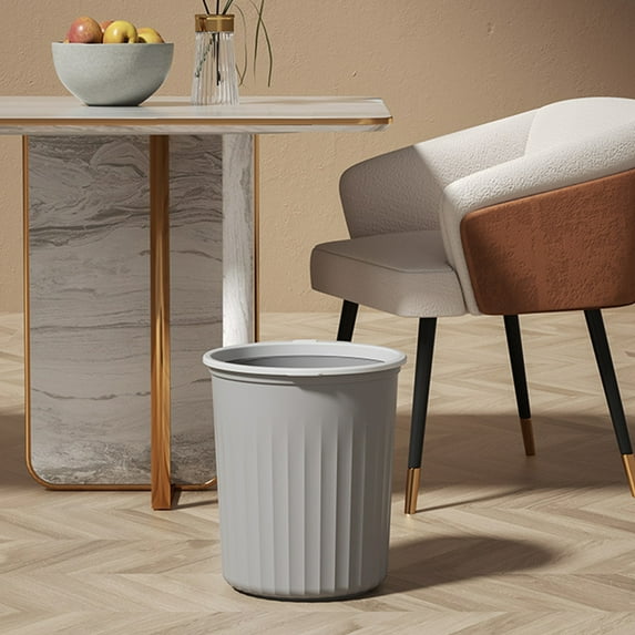 Household Kitchen Trash Can with Lid, Bathroom Trash Can, Slim Design Plastic Garbage Bin for Living Room, Office, Bedroom, and Small Spaces, Efficient Waste Management