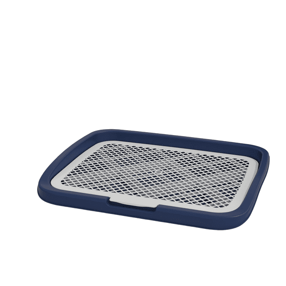 Household Large Dog Potty – Anti-Splash Flushable Urinal, Low Entry Design & Detachable Tray (Blue)