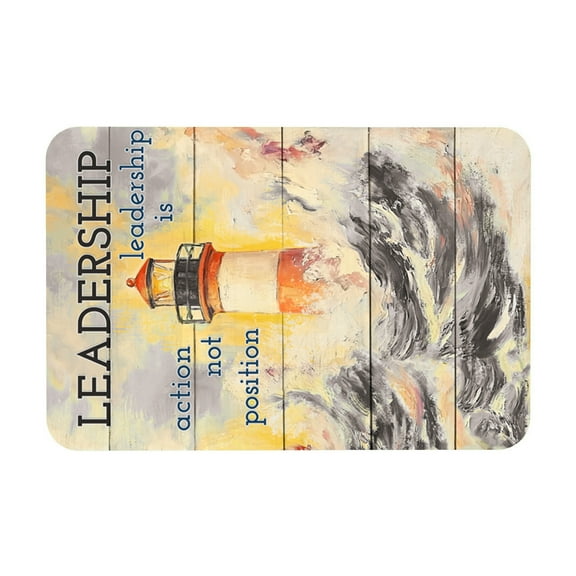 Household Lighthouse Motivational Slogan Leadship Water-Absorbing Diatom Mud Floor Mat Non-Slip Floor Mat