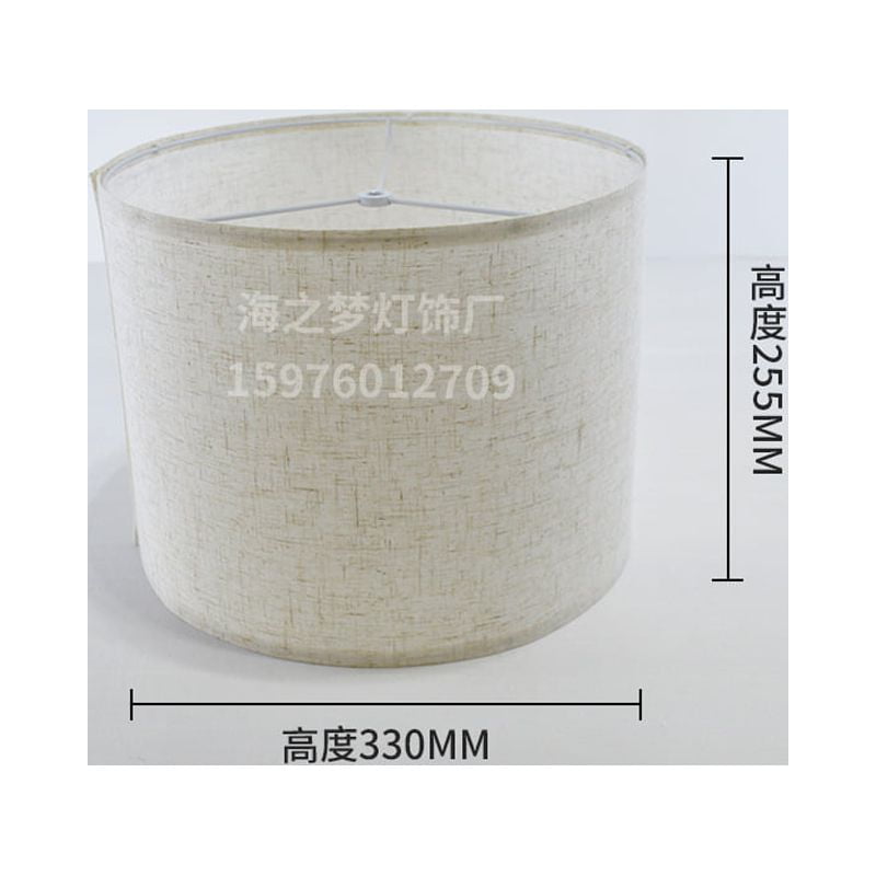 Household Linen Lampshade Decorative Solidcolor Table Lamp Cover Round