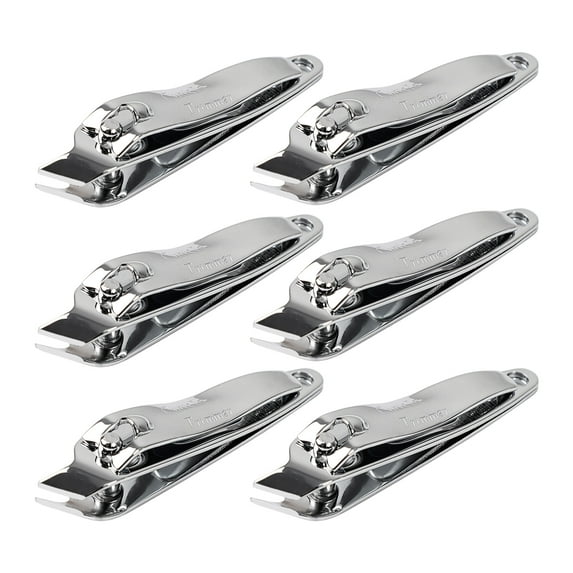 Unique Bargains Household Metal Slanted Tip Manicure Tool Pedicure Nail Clipper Cutter 6 Pcs