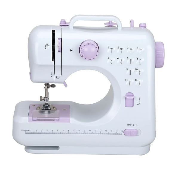 Household Mini Sewing Machine Double Speeds Small Sewing Machine 12 Built-In Stitches Travel Sewing Machines For Beginners