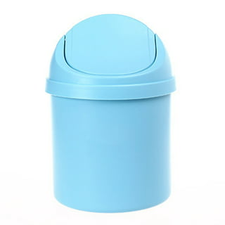 Zerodeko 2 Pcs Mini Trash can Small Trash can for Table Kitchen Garbage can  Small Garbage can Tiny Outdoor Trash can Small Trash bin Metal bin Office