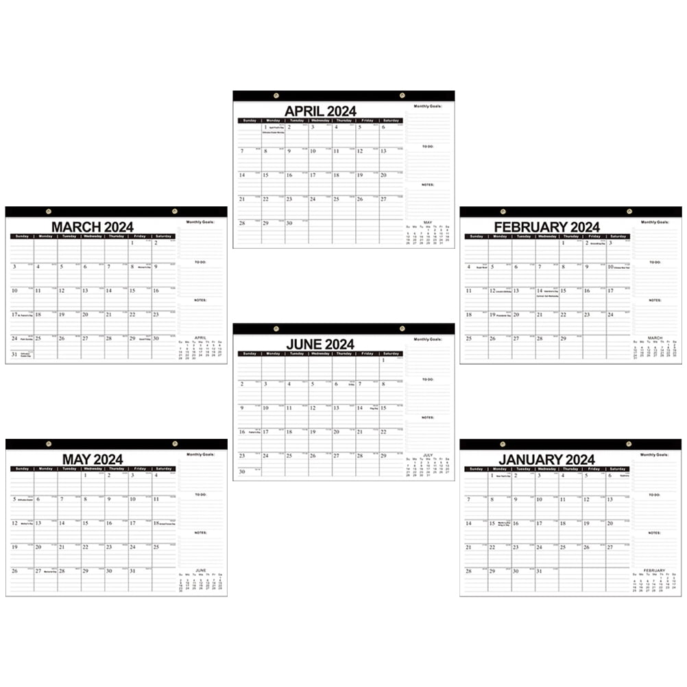 Household Monthly Calendar Office Desktop Calendars Hanging 2024
