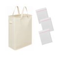 thumbnail image 1 of Household Narrow Laundry Storage Basket, 45L Foldable Hamper with Side Handles and Matching Laundry Sacks．, 1 of 7