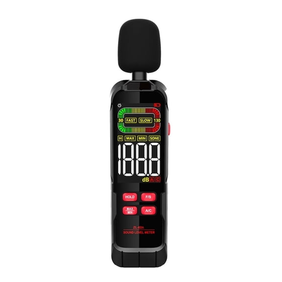 Household Noise Decibel Tester Professional 30-130dB Digital Noise Meter Handheld Fully Functional LCD Digital Sound Level Meter