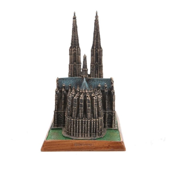 Clispeed Decorative Figurines Cathedral Model Resin Dark Brown 1Pack Home Decoration