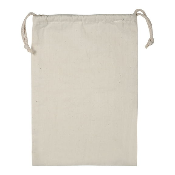 Household Organic Cotton Storage Bag Plain Drawstring Storage Laundry Sack Eco-friendly Bags Stuff Bag for Travel Home Use[22*28cm]