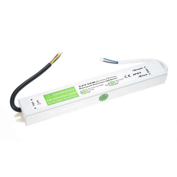 Household Organizer 24V 10W LED Driver Switch Power Supply Transformer Adapter, IP67 , AC 90V-250V to DC, Constant Voltage Output, for LED Strip Light Outdoor Lightbox Signboard