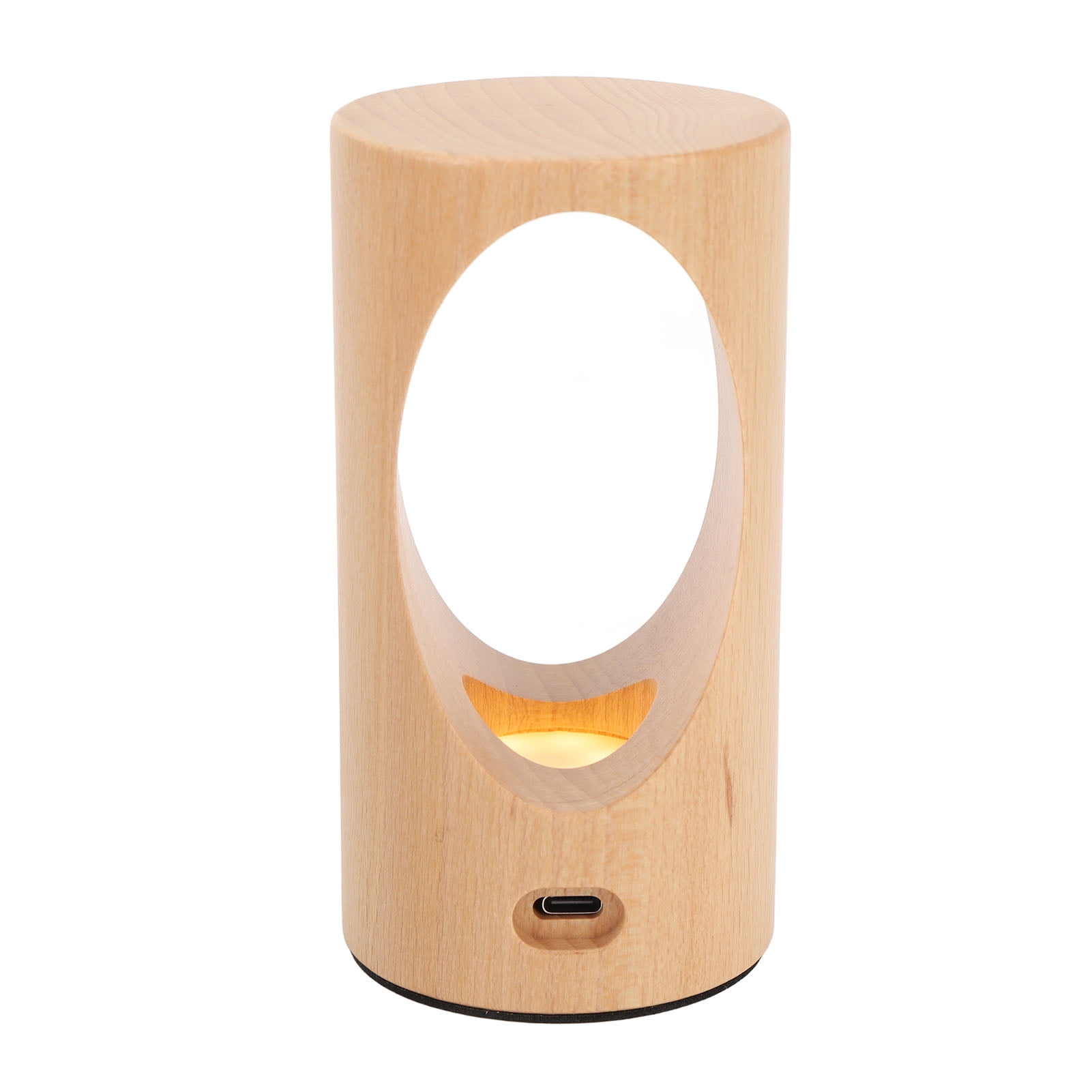 Household Organizer Baby Night Light, LED Bedside Lamp Touch Control Decor Wooden for Bedroom