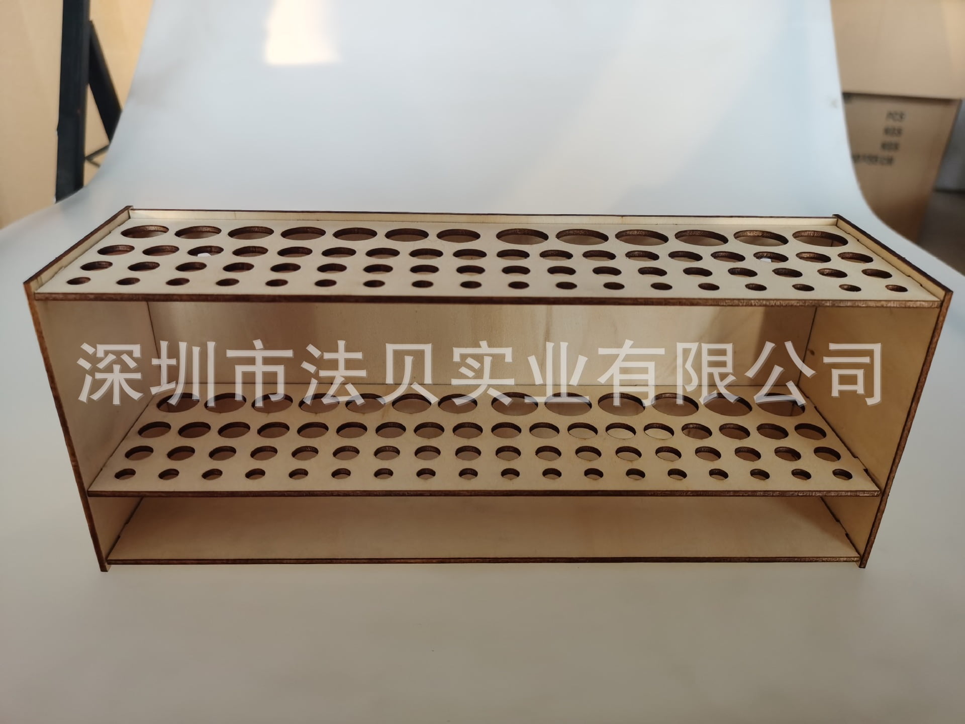 Household Paint Brush Storage Container Wood Pen Holder Rack Pen