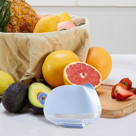 Household Paring Knife with Storage Box, Stainless Steel Blade, Multi-Purpose Fruit and Vegetable Peeler, Ergonomic Handle, ABS, Apricot/Green/Blue, 4.7in