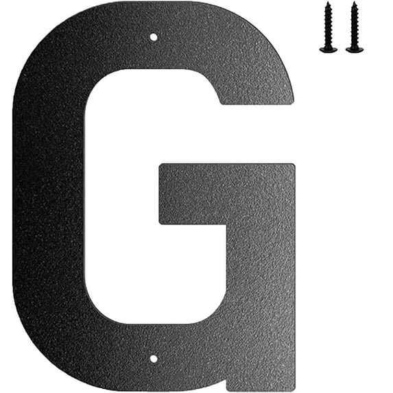 Household Pendant, Ongmies 6 Inch Metal House Number Metal Letters House Address Number House Numbers for Outside Mailbox Numbers for Outside Black Modern Metal Numbers and Letters, G
