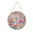 thumbnail image 1 of Household Pendant, Ongmies Welcome to Decorate The Wooden Door with Small Flowers in Spring Hang Decorations on The Porch and Have A Front Door Wreath, Hangs, 1X House Number, 1 of 8