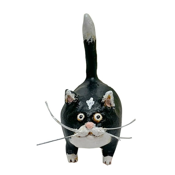 Household Pendant Promotion Sale! Kitty Miniature Sculpture Cat Figurines Home Decor Kitty Figures Decoration Original Art Resin Desktop Ornament with Expression for Kids Boys Girls Children Cat