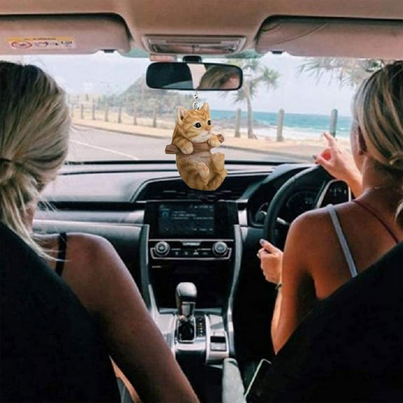 Household Pendant Promotion Sale! Nomeni Cat Shaped Hanging Backpack, Car Pendant, Home Decoration, Cute Orange Cat Car Pendant, Car Accessories Clearance Sale Orange